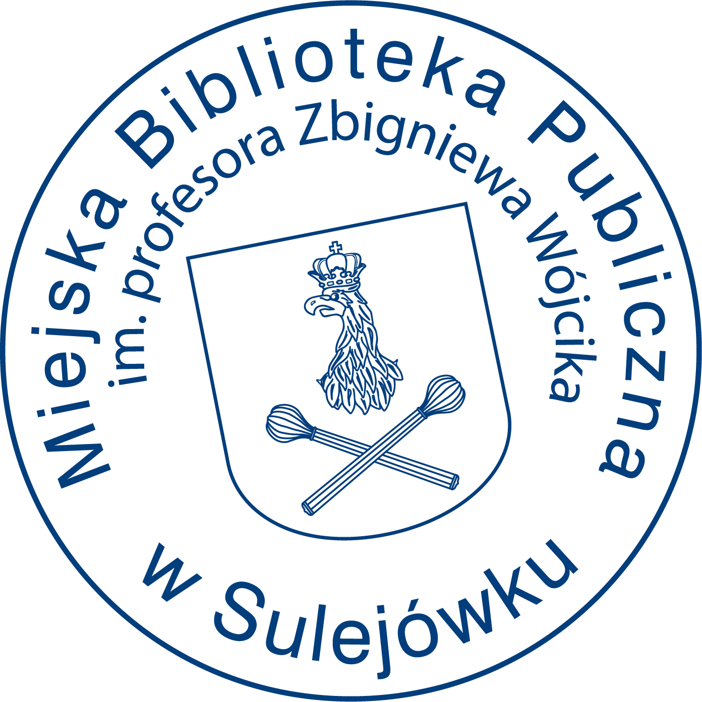 Logotyp Miejskiej Biblioteki Publicznej im. profesora Zbigniewa Wójcika w Sulejówku